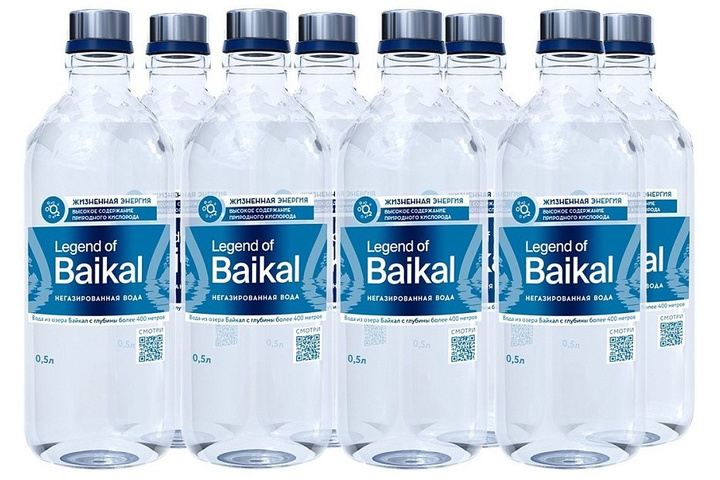Глубинная байкальская вода Легенда Байкала, стекло 0.5 литра