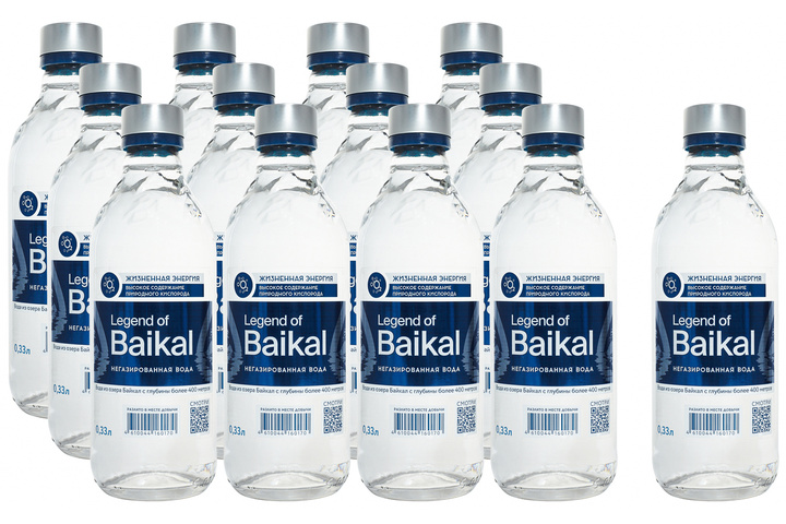 Глубинная байкальская вода Легенда Байкала, стекло 0.33 литра