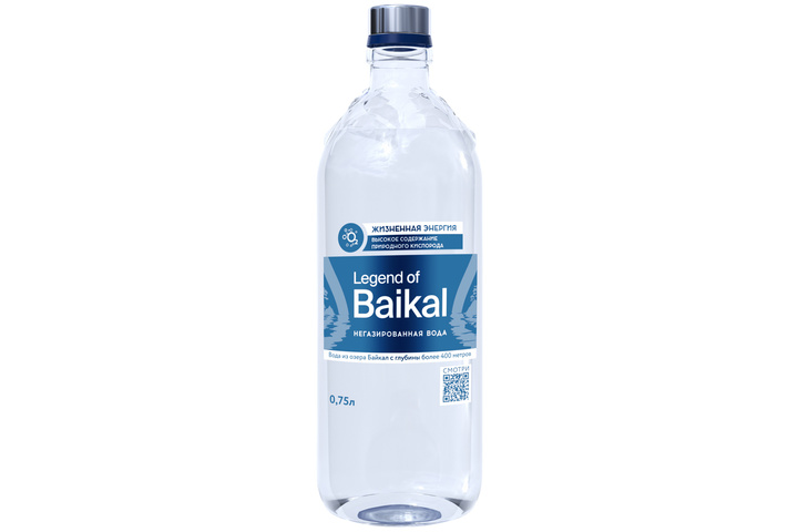 Глубинная байкальская вода Легенда Байкала, стекло 0.75 литра
