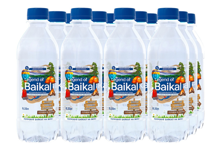 Глубинная байкальская вода Легенда Байкала, ПЭТ 0.33 литра