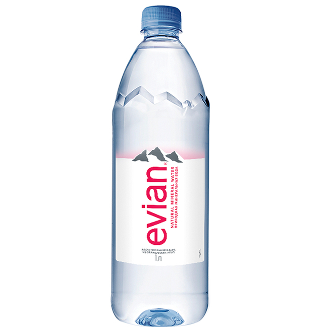 Вода Эвиан (Evian) негазированная, пэт 1 литр