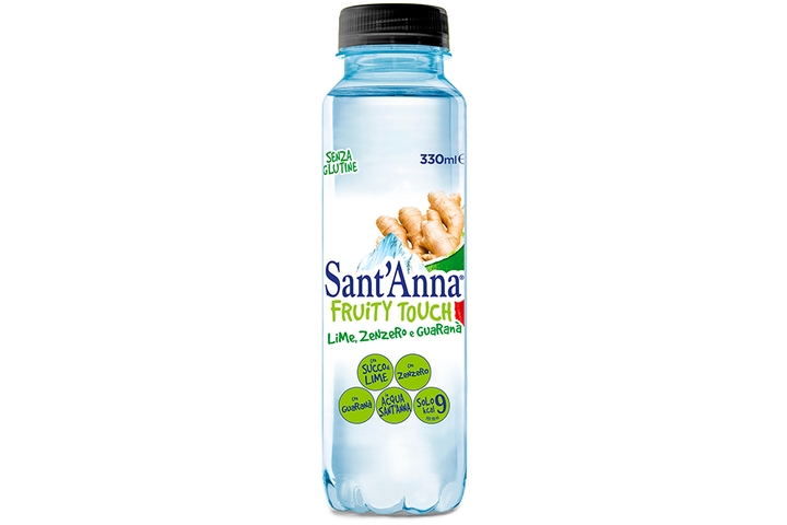 Вода Sant'Anna Fruity Touch со вкусом лайма, имбиря и гуараны негазированная, пэт 0.33 литра